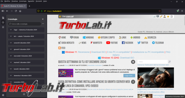 Come attivare/disattivare nuova barra laterale Firefox 133