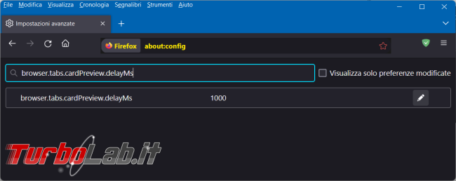 Come attivare l’anteprima tab aperti Firefox 123
