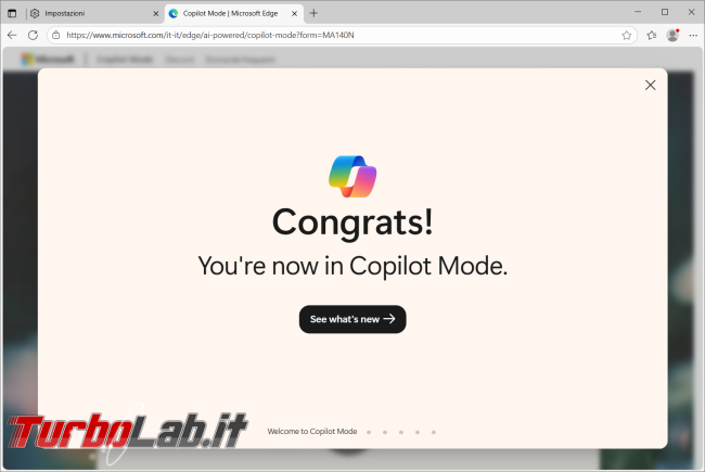 Come attivare modalità Copilot Microsoft Edge
