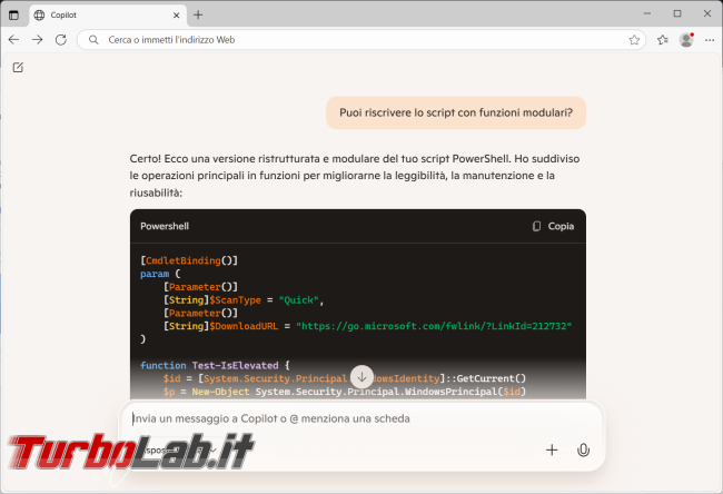 Come attivare modalità Copilot Microsoft Edge