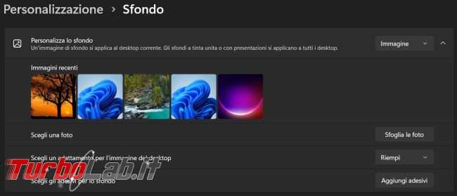Come attivare stickers (adesivi) desktop Windows 11
