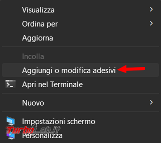 Come attivare stickers (adesivi) desktop Windows 11