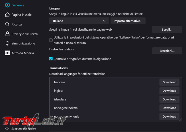 Come attivare traduttore integrato Firefox 114