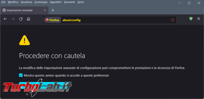 Come aumentare dimensione caratteri barra menu Firefox