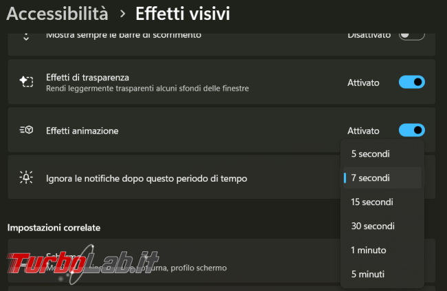 Come aumentare durata notifiche Windows 11
