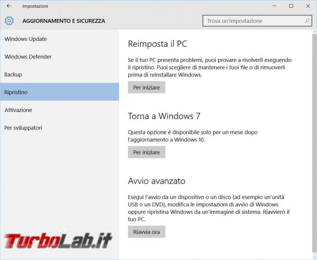 Come avviare computer modalità provvisoria Windows 10