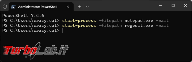 Come avviare processi Start-Process PowerShell