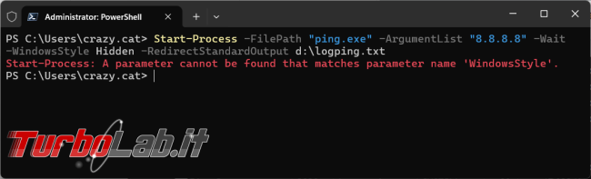 Come avviare processi Start-Process PowerShell