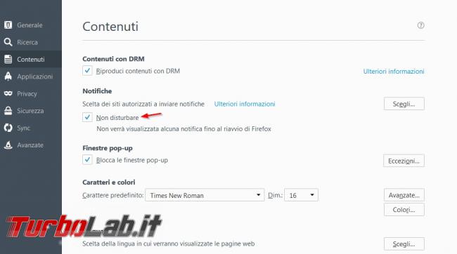 Come bloccare notifiche invadenti Chrome, Firefox ed Edge - Blocco notifiche firefox