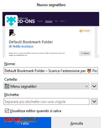 Come cambiare cartella default salvataggio preferiti Firefox