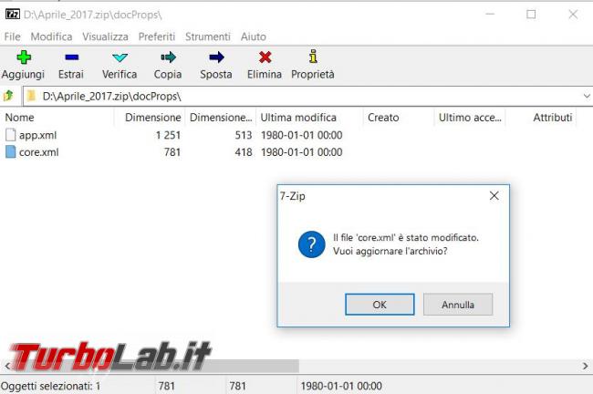 Come cambiare data creazione, modifica ultimo accesso documento Office