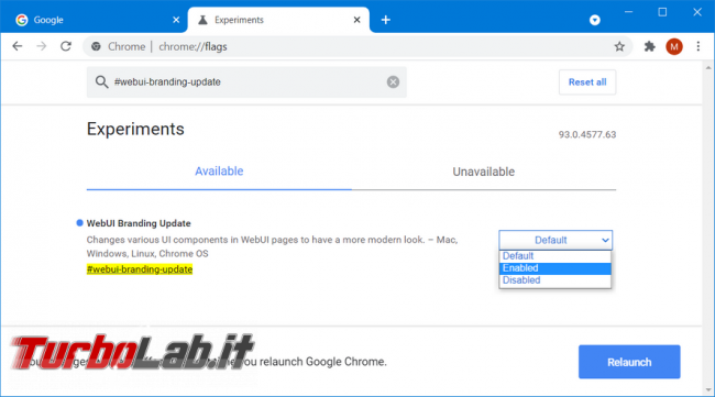 Come cambiare l’aspetto pagina impostazioni Chrome