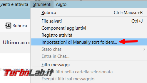 Come cambiare l’ordine account posta Thunderbird