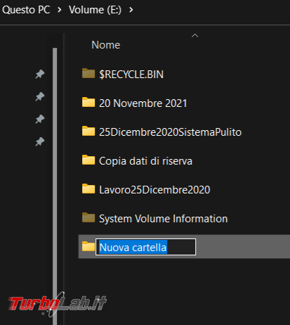 Come cambiare nome predefinito Nuova cartella quando ne create Windows 11