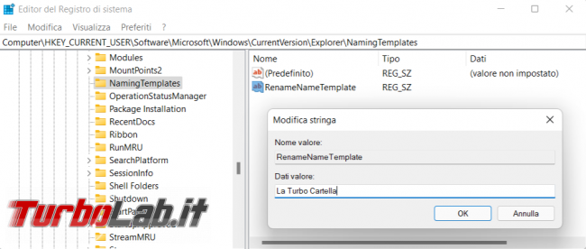 Come cambiare nome predefinito Nuova cartella quando ne create Windows 11
