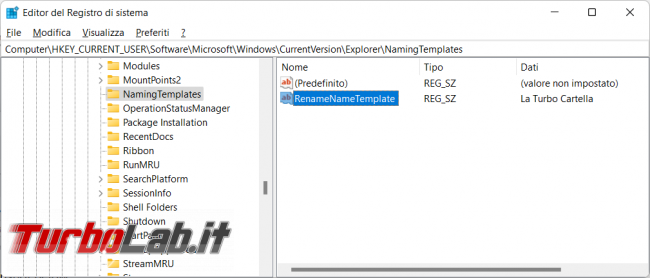 Come cambiare nome predefinito Nuova cartella quando ne create Windows 11
