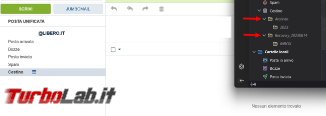 Come cancellare cartella, ricompare dopo eliminazione, cestino posta Thunderbird