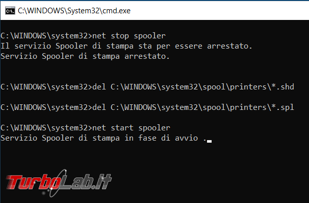 come Cancellare code stampa bloccate