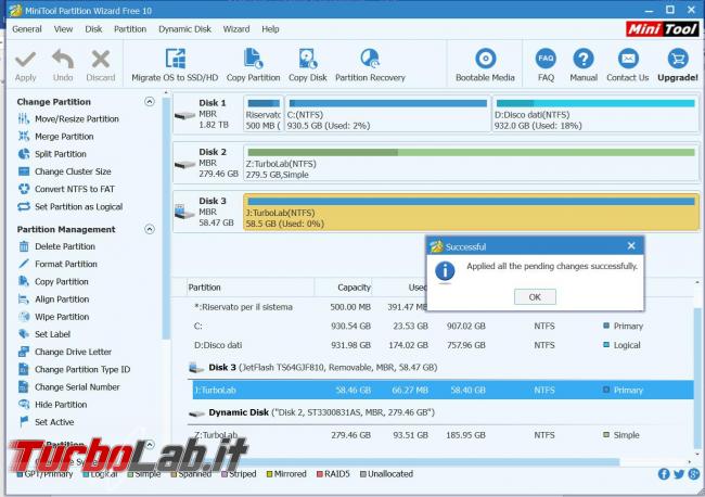 Come cancellare partizione aggiuntiva pendrive