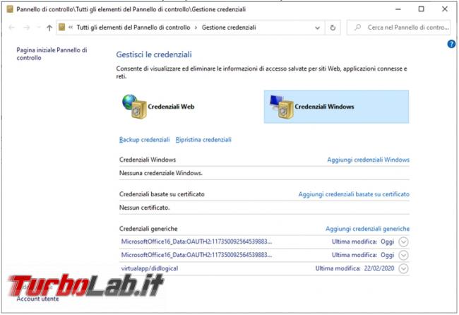 Come cancellare password memorizzate Outlook Skype Business se non vi lasciano più accedere
