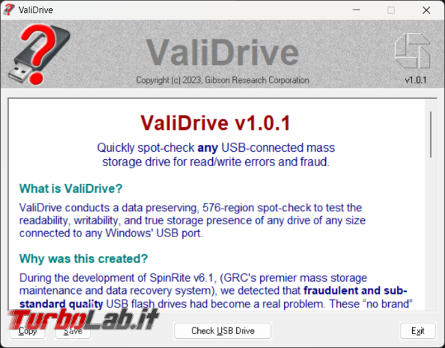 Come capire se dimensioni pendrive sono reali meno