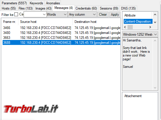 Come catturare indagare traffico rete NetworkMiner