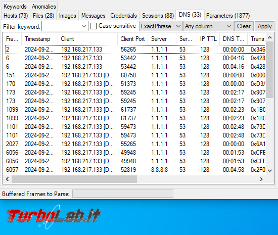 Come catturare indagare traffico rete NetworkMiner