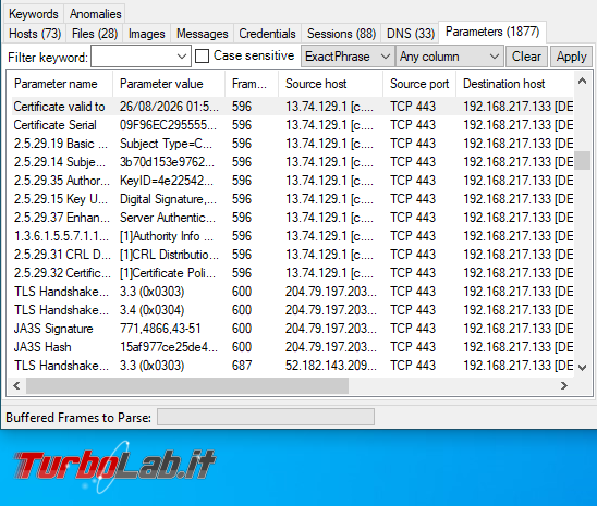 Come catturare indagare traffico rete NetworkMiner