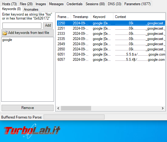 Come catturare indagare traffico rete NetworkMiner