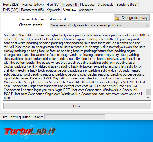 Come catturare indagare traffico rete NetworkMiner