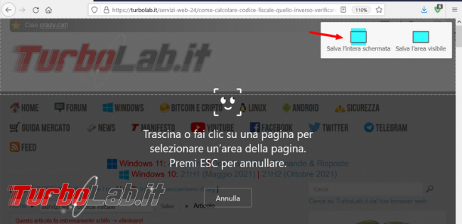 Come catturare l’immagine pagina web completa Firefox, Chrome Edge