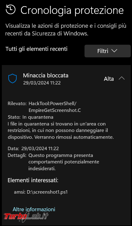 Come catturare screenshot PowerShell