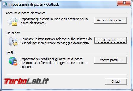 Come compattare archivi posta Microsoft Outlook ridurne dimensioni