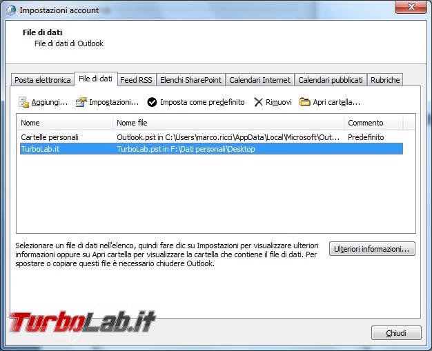 Come compattare archivi posta Microsoft Outlook ridurne dimensioni