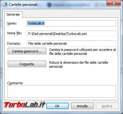 Come compattare archivi posta Microsoft Outlook ridurne dimensioni