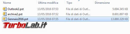 Come compattare archivi posta Microsoft Outlook ridurne dimensioni