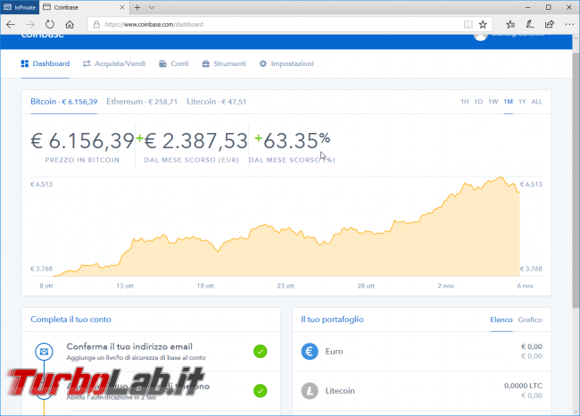 Come comprare Bitcoin, Ethereum, Litecoin senza commissioni sicurezza: video guida investire criptovalute Coinbase