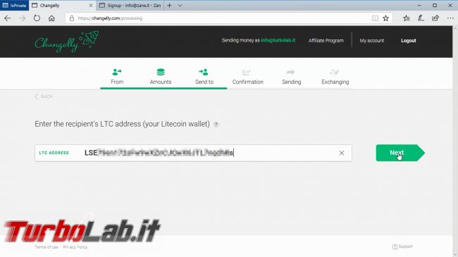 Come comprare Ripple, Monero, EOS, DASH carta credito: video guida Changelly