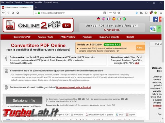 Come comprimere file PDF ridurne dimensioni servizi online