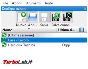Come confrontare sincronizzare contenuto due cartelle FreeFileSync