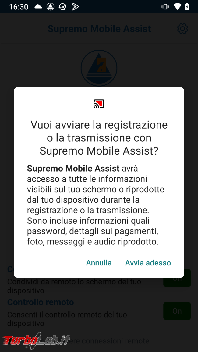 Come controllare smartphone Android lontano: guida Supremo Mobile Assist (assistenza, controllo, accesso remoto) (video) - supremo remote assist connected (2)