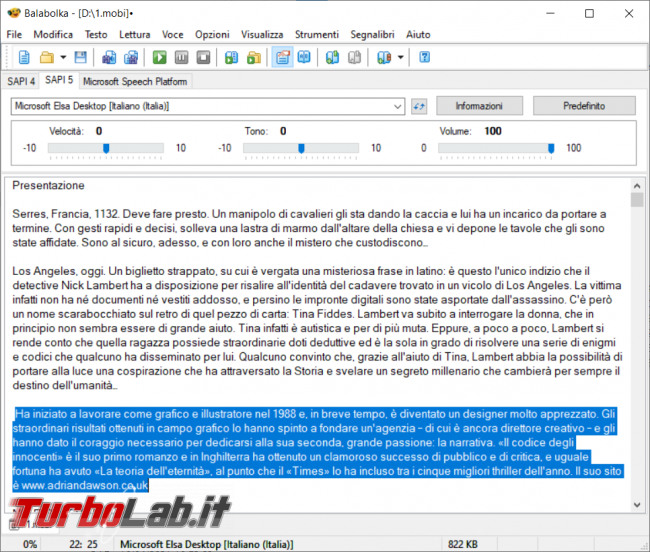 Come convertire documento ebook file audio