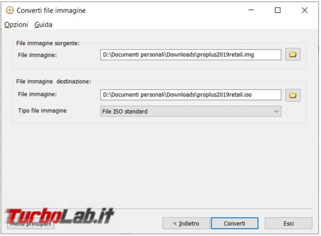 Come convertire file immagine IMG ISO