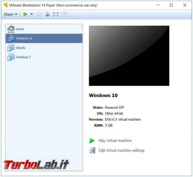 Come convertire macchina virtuale VirtualBox Vmware Player
