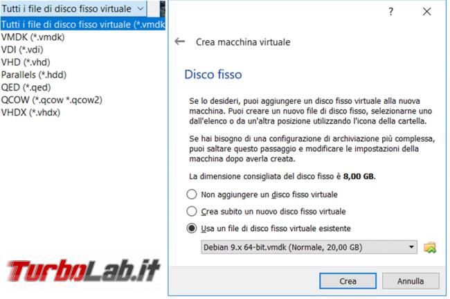 Come convertire macchina virtuale Vmware player VirtualBox