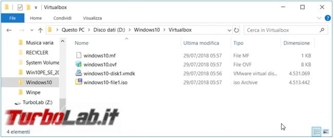 Come convertire macchina virtuale Vmware player VirtualBox
