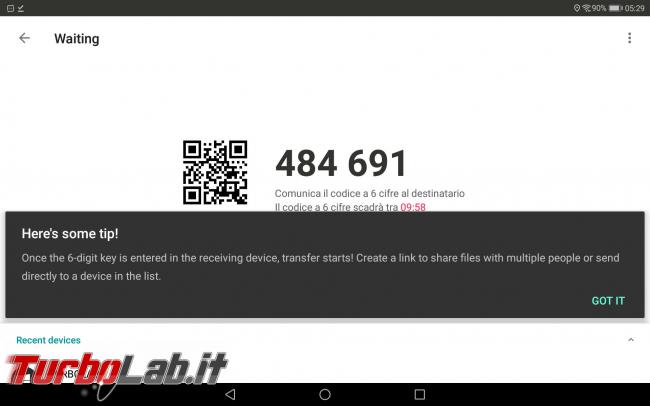 Come copiare file PC, smartphone tablet Send Anywhere