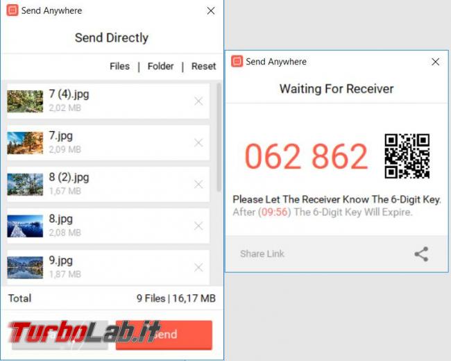 Come copiare file PC, smartphone tablet Send Anywhere