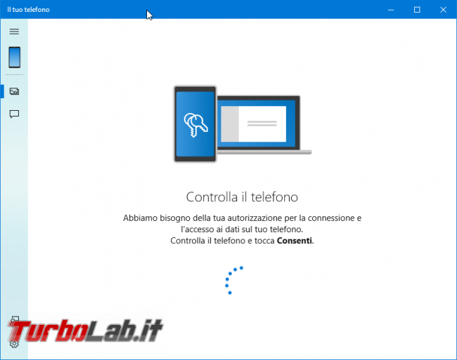 Come copiare foto smartphone Android PC Windows 10 leggere/scrivere messaggi SMS: guida Your Phone ( telefono) - Mobile_zShot_1536336017