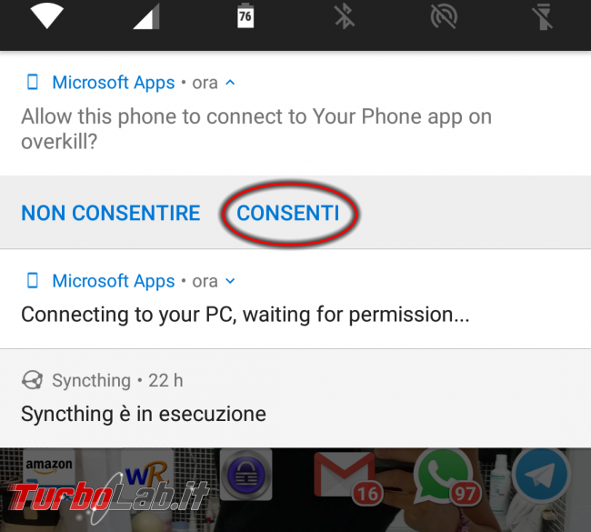 Come copiare foto smartphone Android PC Windows 10 leggere/scrivere messaggi SMS: guida Your Phone ( telefono) - Screenshot_20180907-180237